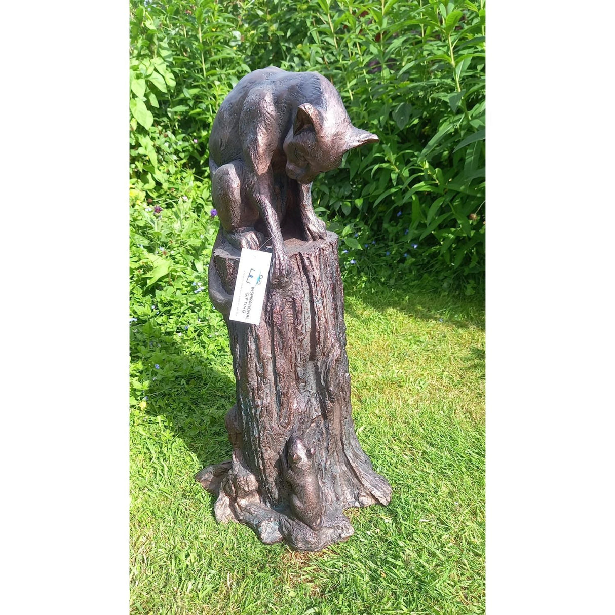 Inspirational Gifting Cat and Mouse Garden Ornament - Old Railway Line Garden Centre