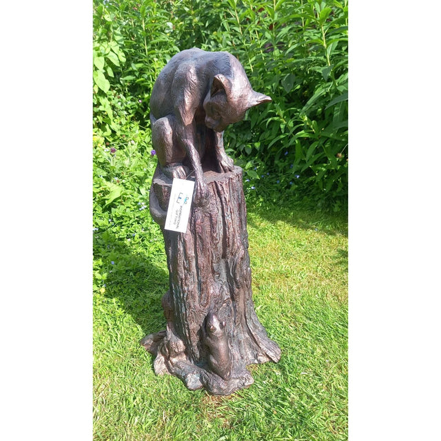 Inspirational Gifting Cat and Mouse Garden Ornament - Old Railway Line Garden Centre