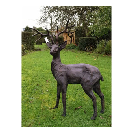Inspirational Gifting Extra Large Stag Garden Ornament - Old Railway Line Garden Centre