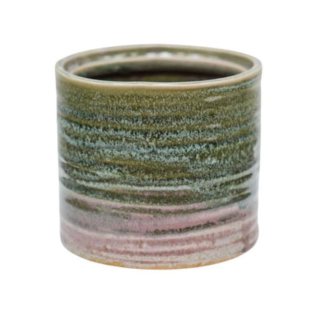 Ivyline 10cm Avonlea Rippled Pot - Green - Old Railway Line Garden Centre
