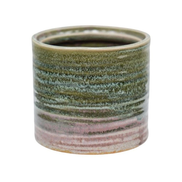 Ivyline 10cm Avonlea Rippled Pot - Green - Old Railway Line Garden Centre