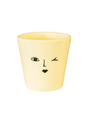 Ivyline 10cm Yellow Cheeky Face Indoor Pot - FPCY10 - Old Railway Line Garden Centre