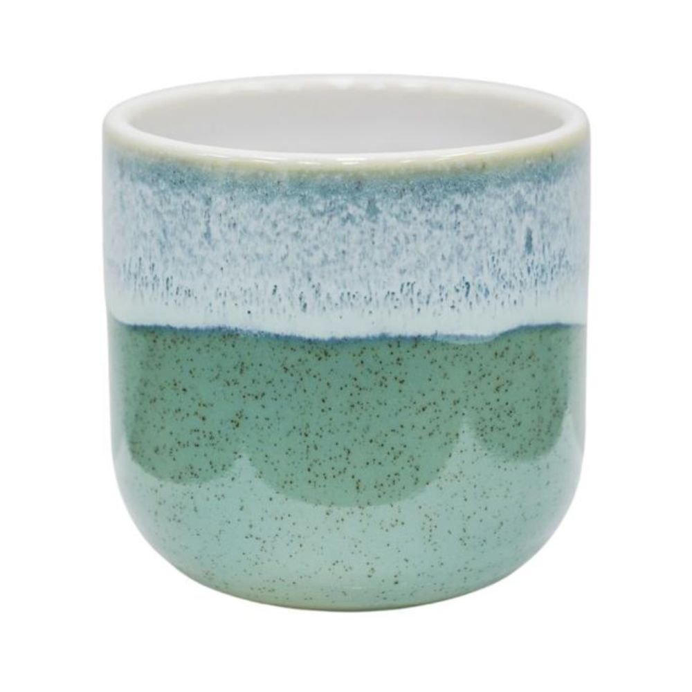 Ivyline 12cm Jodie Reactive Glaze Pot - Turquoise - Old Railway Line Garden Centre