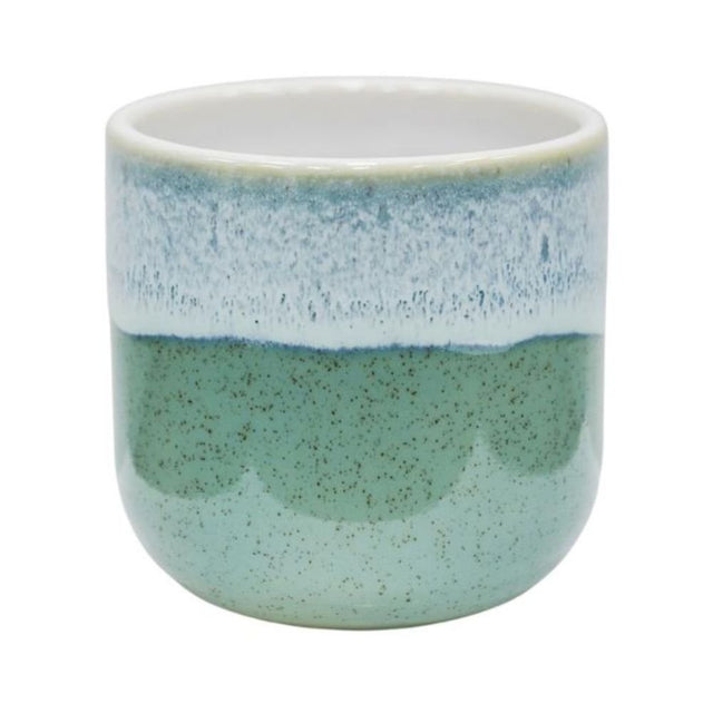 Ivyline 12cm Jodie Reactive Glaze Pot - Turquoise - Old Railway Line Garden Centre