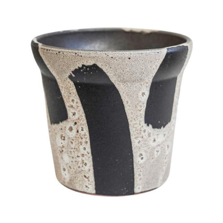 Ivyline 13.5cm Rowen Brushstroke Tapered Pot - Mono - Old Railway Line Garden Centre