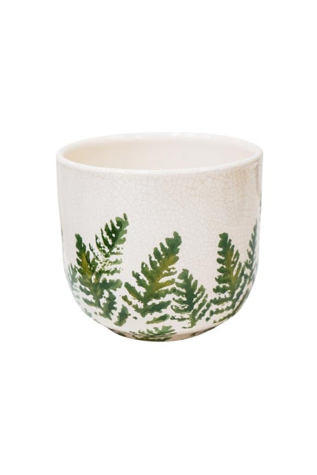 Ivyline 14cm Veneto Printed Fern Planter - VPFP15 - Old Railway Line Garden Centre