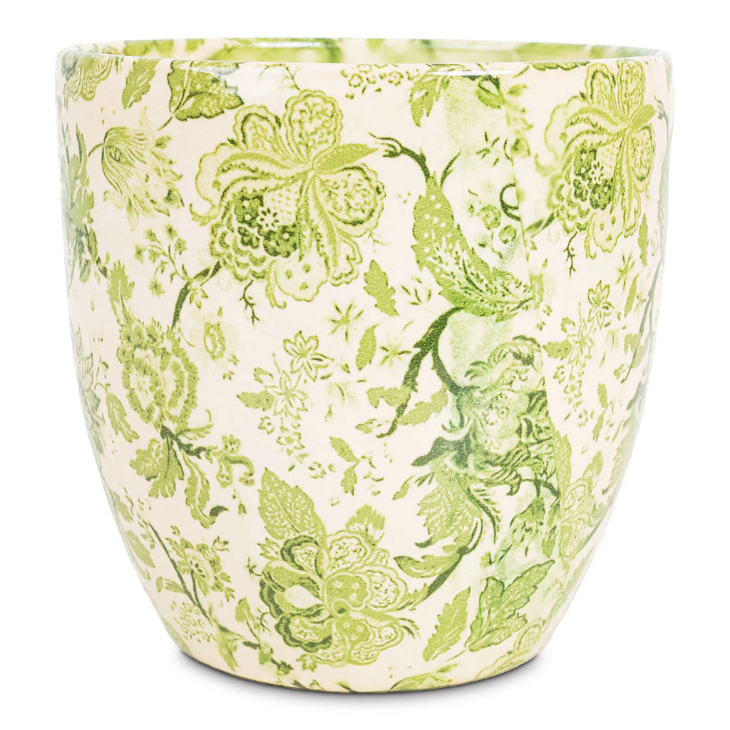 Ivyline 15.5cm Monza Vintage Glazed Pot - Green