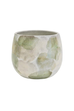 Ivyline 15.5cm Green Lola Abstract Watercolour Indoor Pot - LAWGP16 - Old Railway Line Garden Centre