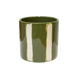 Ivyline 15cm Mulberry Stripe Planter - Olive