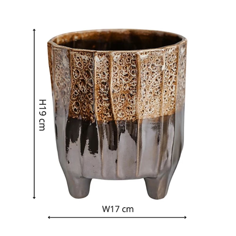 Ivyline 19cm Neve Dark 3 Leg Planter