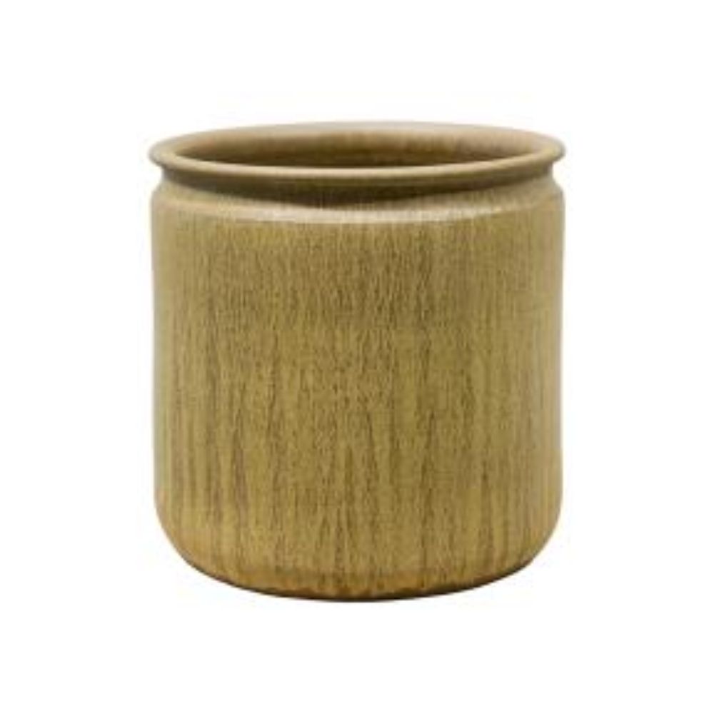 Ivyline 26cm Lotus Matt Speckle Planter - Green