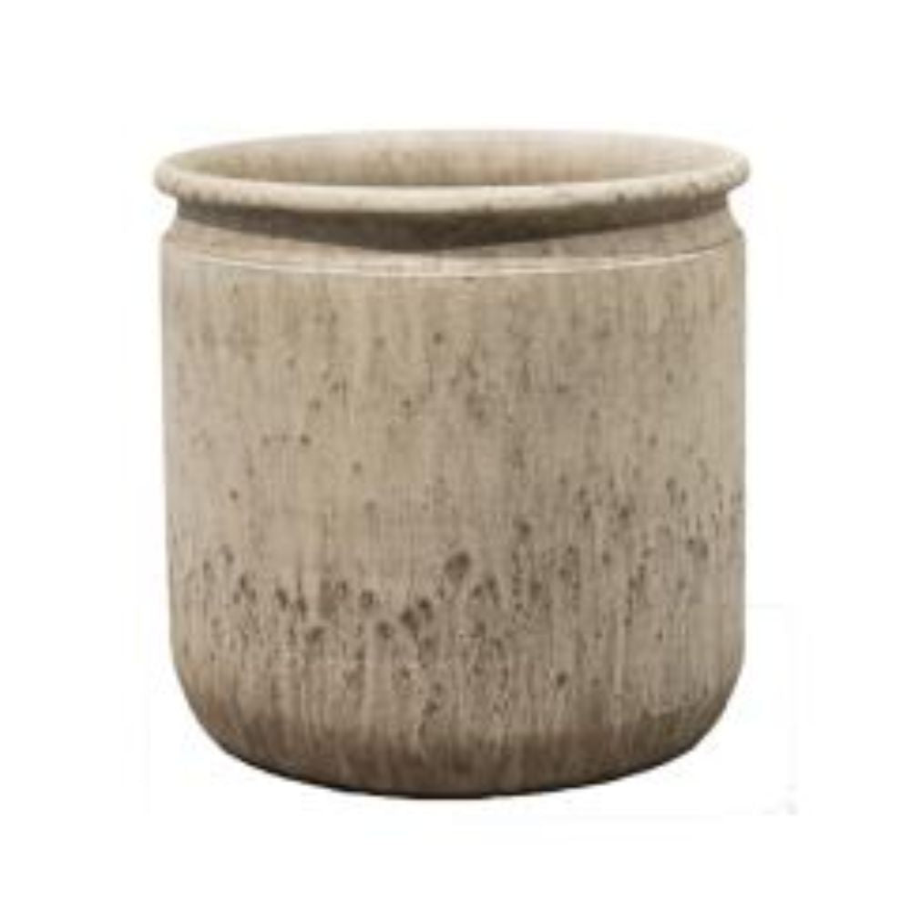 Ivyline 31cm Lotus Matt Speckle Planter - Cream