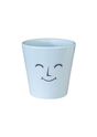 Ivyline 7cm Blue Happy Face Indoor Pot - FPHB7 - Old Railway Line Garden Centre