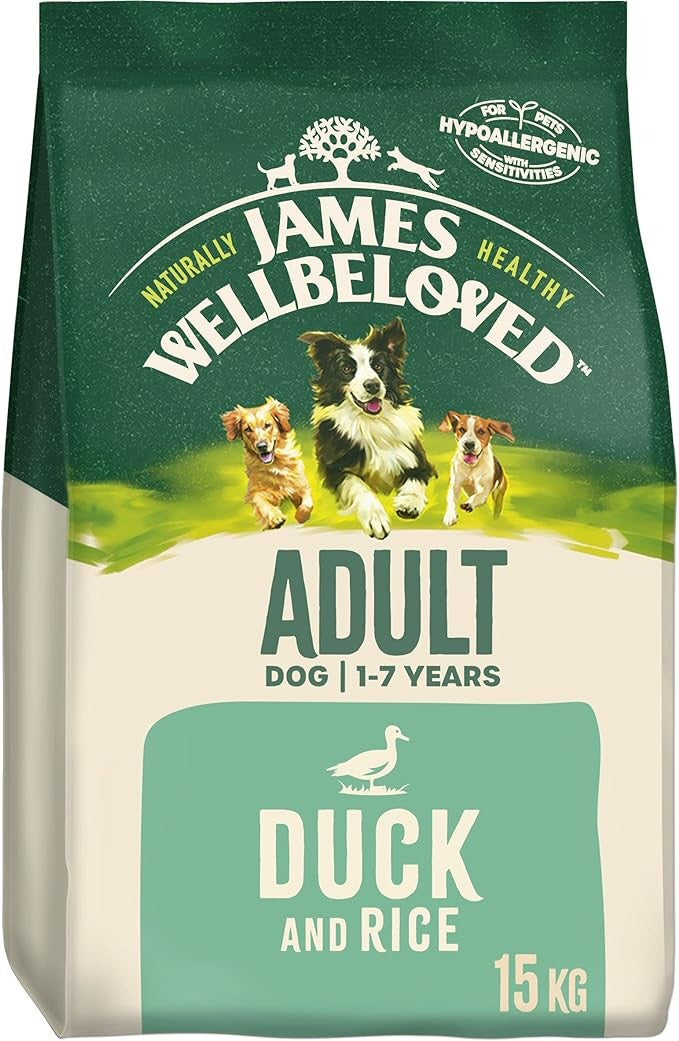 James Wellbeloved 15kg Duck & Rice Adult Dry Dog Food
