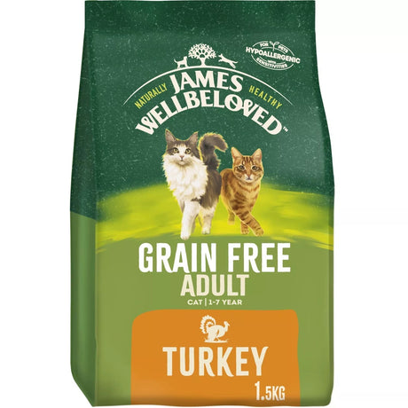 James Wellbeloved 1.5kg Turkey Adult No Cereal Dry Cat Food - Old Railway Line Garden Centre