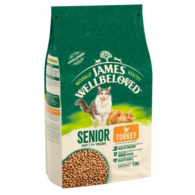 James Wellbeloved Senior 1.5kg Turkey Flavoured Cat Food - Old Railway Line Garden Centre