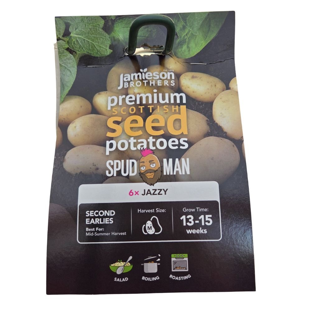 Jamieson Brothers Spudman 'Jazzy' Seed Potatoes - Old Railway Line Garden Centre