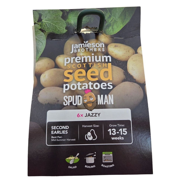 Jamieson Brothers Spudman 'Jazzy' Seed Potatoes - Old Railway Line Garden Centre
