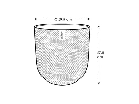 Elho 30cm Jazz Round Plastic Pot - Black