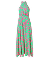 Joe Browns 14 Pink/Green Olivia Halterneck Maxi Dress - Old Railway Line Garden Centre