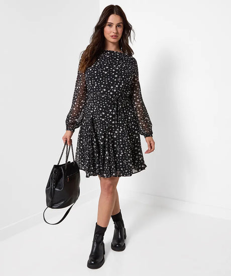 Joe Browns Astrid Flippy Hem Mini Dress - Black