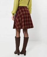Joe Browns Checked Pleated Pockets Mini Skirt - Red/Multi