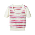 Joe Browns Connie Floral Short Sleeve Jumper - Cream - Old Railway Line Garden Centre