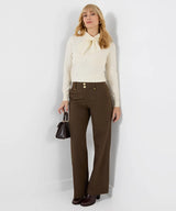 Joe Browns Double Button Wide Leg Trouser - Khaki