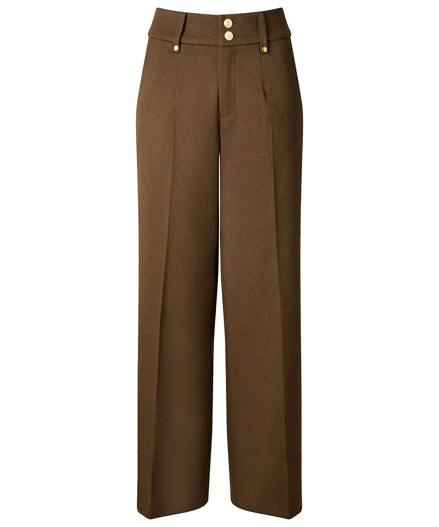 Joe Browns Double Button Wide Leg Trouser - Khaki