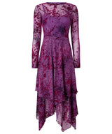 Joe Browns Fabulous Flocked Maxi Dress - Purple
