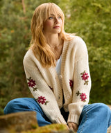 Joe Browns Fabulous Floral Embroidered Cardigan - Cream