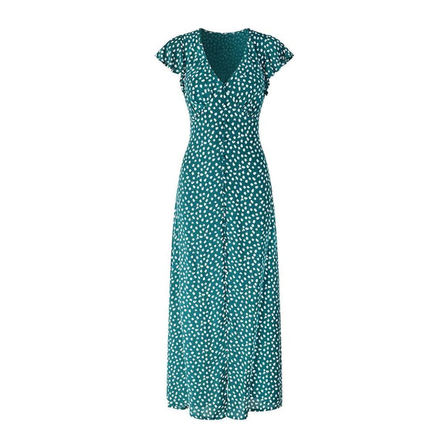 Joe Browns Gabriella Spot Print Dress - Green - Old Railway Line Garden Centre