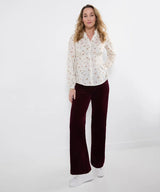 Joe Browns Indie Cord Wide Leg Trouser - Burgundy