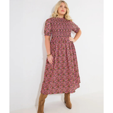 Joe Browns Jasmine Shirred Bodice Dress - Pink