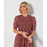Joe Browns Jasmine Shirred Bodice Dress - Pink