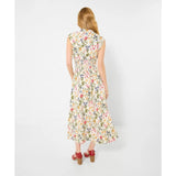 Joe Browns Jemima Floral Cotton Dobby Dress - White - Old Railway Line Garden Centre