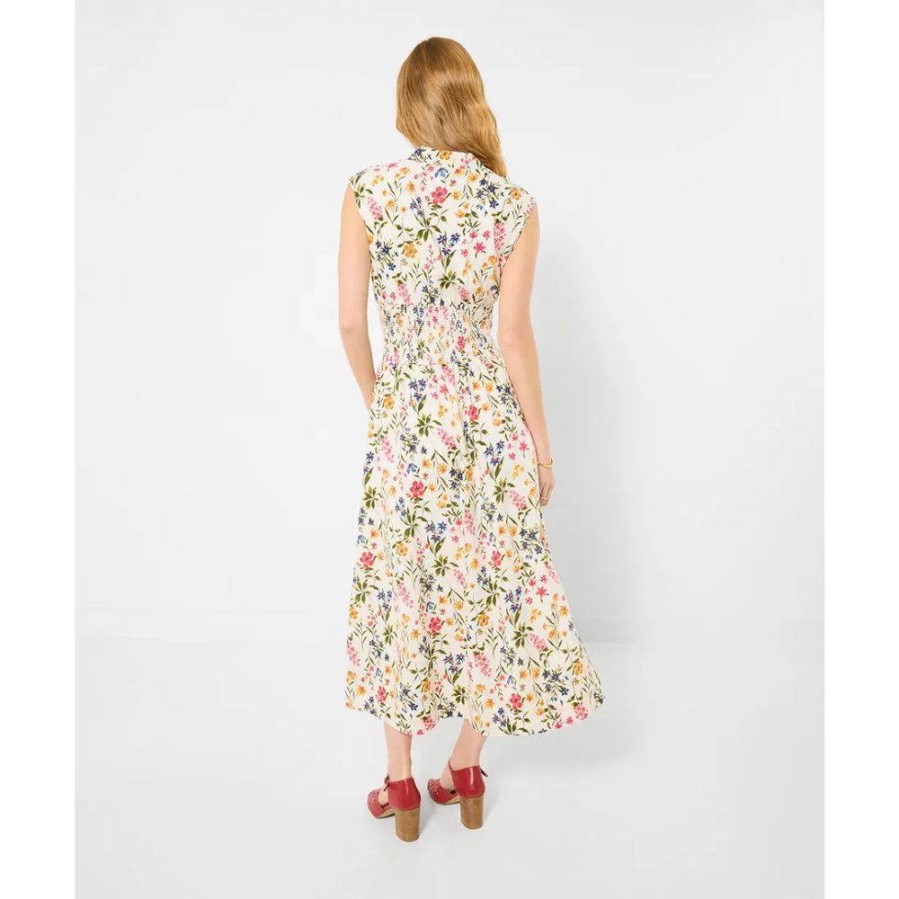 Joe Browns Jemima Floral Cotton Dobby Dress - White
