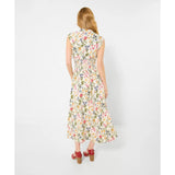 Joe Browns Jemima Floral Cotton Dobby Dress - White