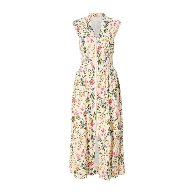Joe Browns Jemima Floral Cotton Dobby Dress - White - Old Railway Line Garden Centre