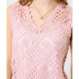 Joe Browns Liliana Crochet Vest - Blush