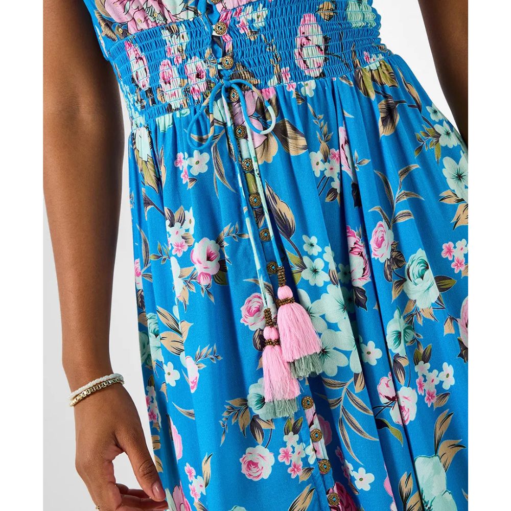 Joe Browns Millie Floral Maxi Dress - Blue