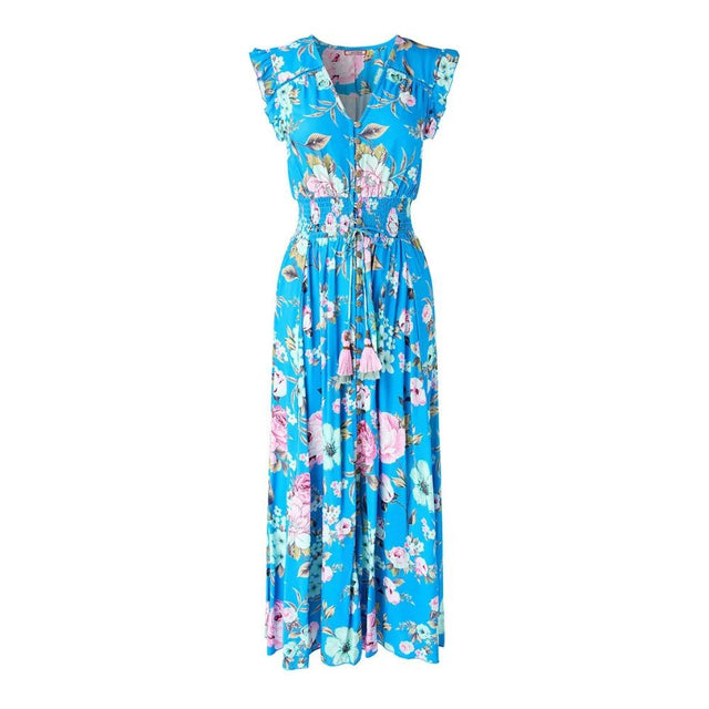 Joe Browns Millie Floral Maxi Dress - Blue - Old Railway Line Garden Centre