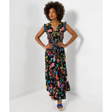 Joe Browns Ophelia Floral Maxi Dress - Black
