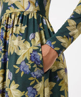 Joe Browns Orla Long Sleeve Jersey Maxi Dress - Green