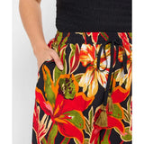 Joe Browns Paloma Printed Floral Wide Leg Trousers - Black