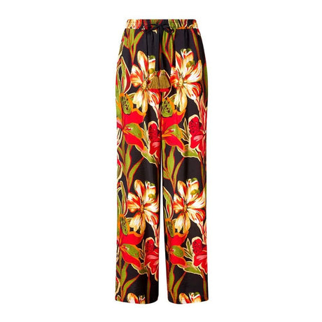 Joe Browns Paloma Printed Floral Wide Leg Trousers - Black - Old Railway Line Garden Centre