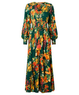 Joe Browns Selena Fruity Long Sleeve Maxi Dress - Green