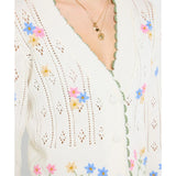 Joe Browns Spring Florals Embroidered Cardigan - White