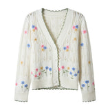 Joe Browns Spring Florals Embroidered Cardigan - White
