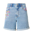 Joe Browns Spring Florals Embroidered Denim Shorts - Blue - Old Railway Line Garden Centre